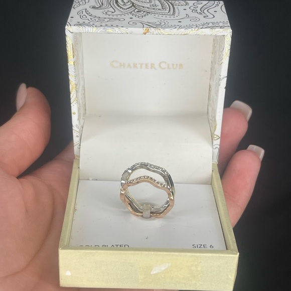 Charter Club Gold Plated Women's Ring Set - Picture 2 of 2